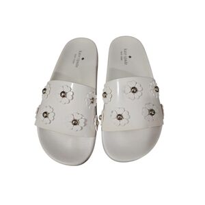 Kate Spade Spring Flower Embellished Slides SZ 10B